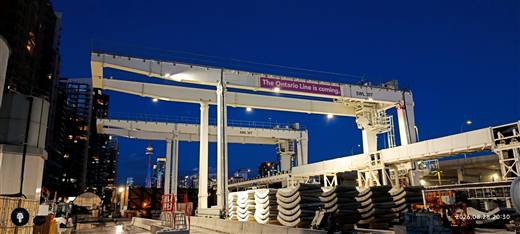 Two gantry cranes 30+10 t — transit shaft, Toronto