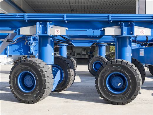 Boat trailer 200 t for boats and catamarans